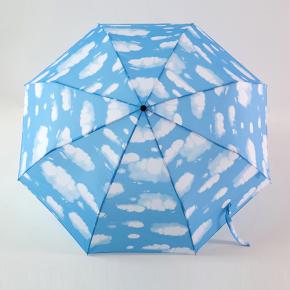 [더로라]- 가벼운 알루미늄 3단수동 우산-구름하늘 E005